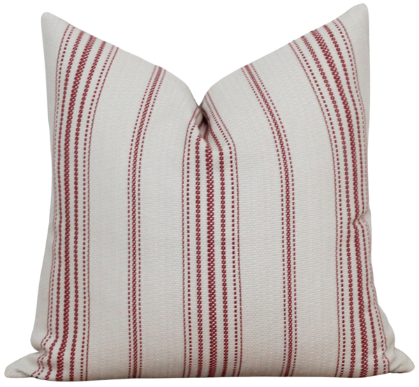 Red Stripe Pillow Cover | Candy