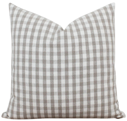 Tan Plaid Pillow Cover | Meadow