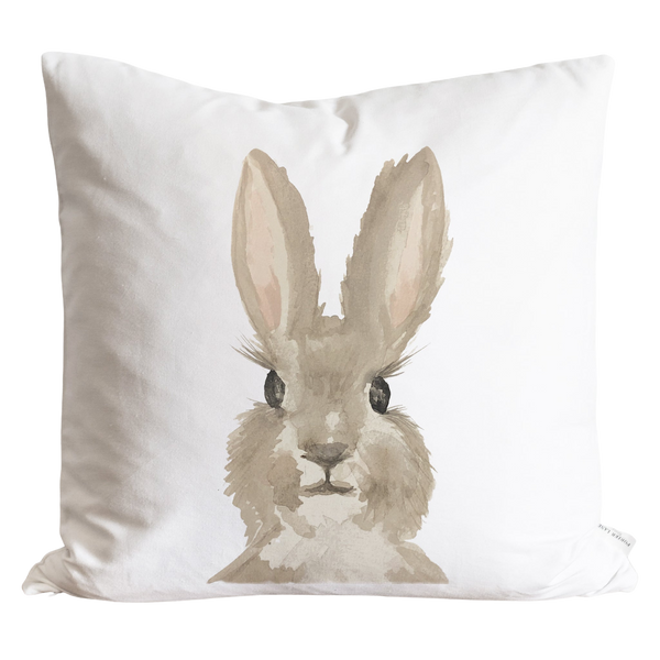 Watercolor Bunny Pillow Cover