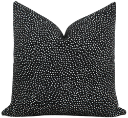 Black Dot Pillow Cover | Ebony