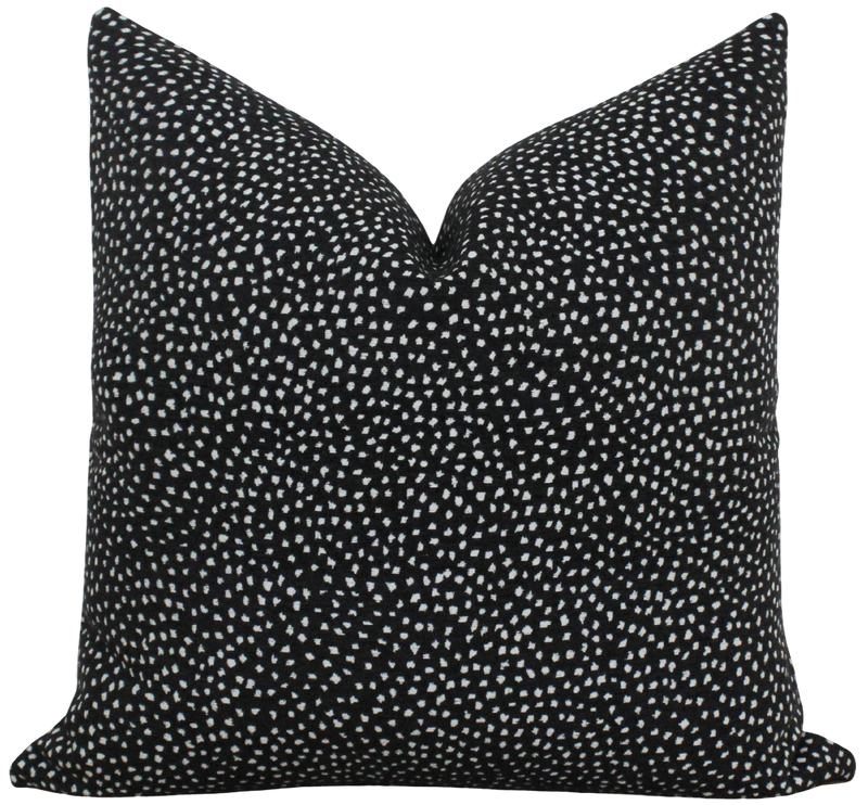 Black Dot Pillow Cover | Ebony