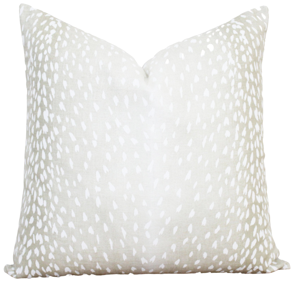 18x18 Fawn Pillow Cover / 18x18 Beige pillow / 18x18 accent pillow / 18x18  white throw pillow / 18x18 pillow / 18x18 couch pillow case