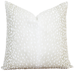Antelope Pillow Cover Dove Gray | Evelyn Ecru