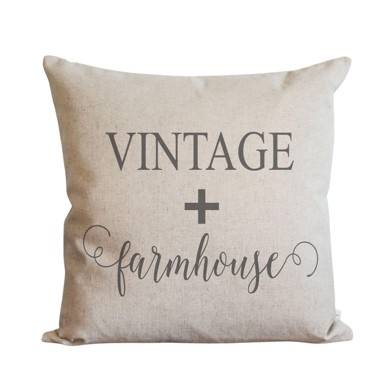 Vintage + Farmhouse Pillow Cover.