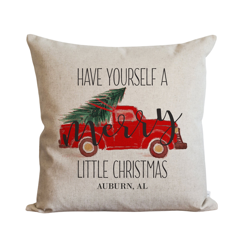 Merry Little Christmas Custom Pillow Cover.