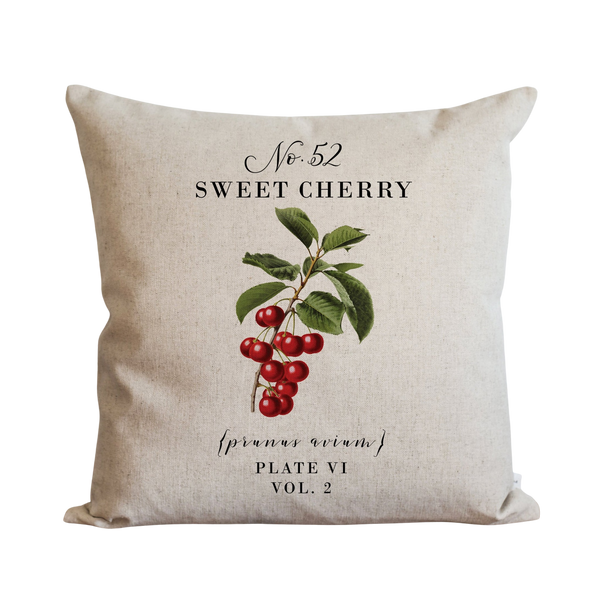 Botanical Sweet Cherry Pillow Cover.