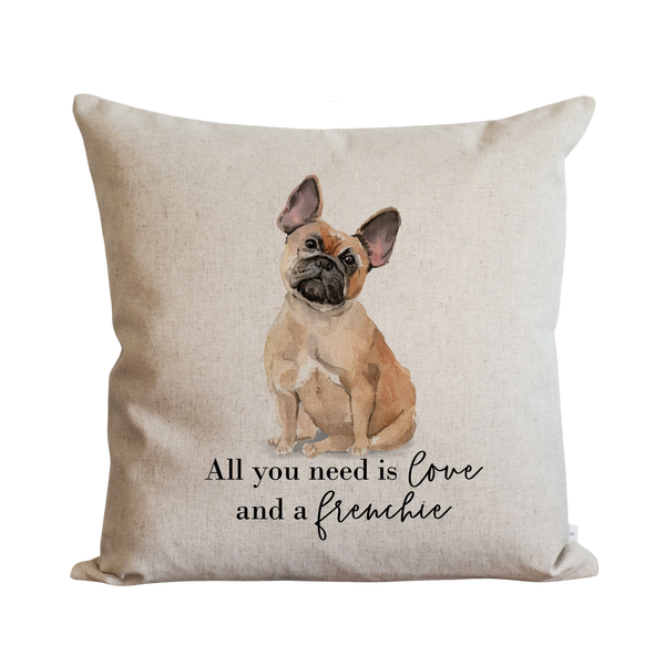 All You Need is Love {Frenchie} Pillow Cover.