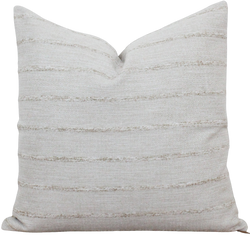 Woven Tan Stripe Pillow Cover | Poppy