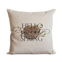 Hello Sweet Spring_Nest Pillow Cover.