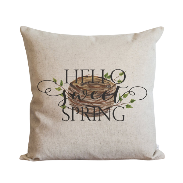 Hello Sweet Spring_Nest Pillow Cover.
