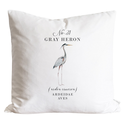 Gray Heron Pillow Cover