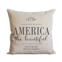 America the Beautiful Pillow Cover.