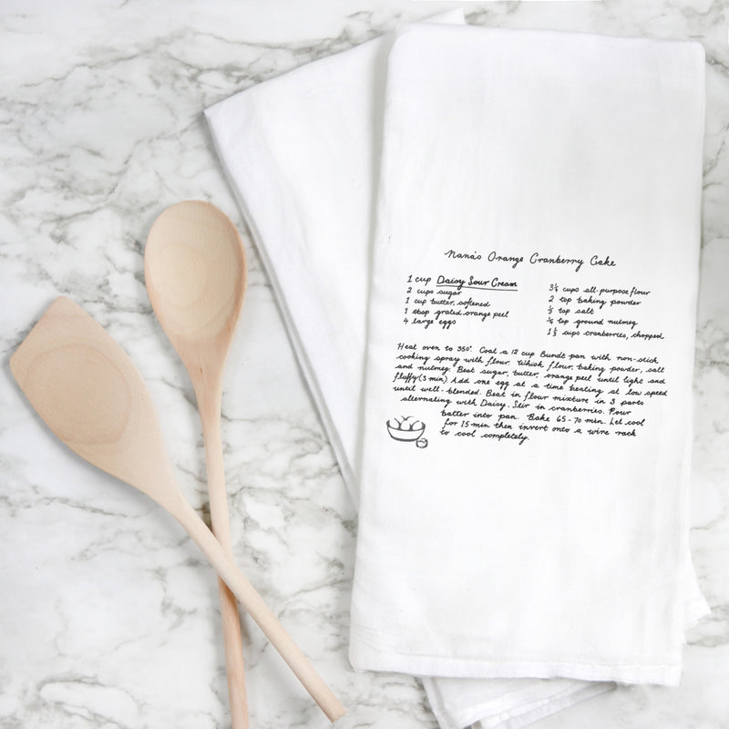 Custom Handwritten Recipe Tea Towel