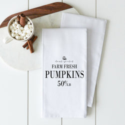 Hand Picked Pumpkins Tea Towel