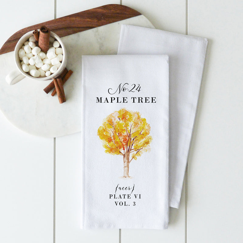 Botanical Maple Tree Tea Towel
