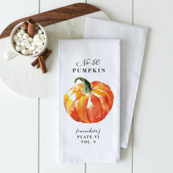 Botanical Pumpkin Tea Towel