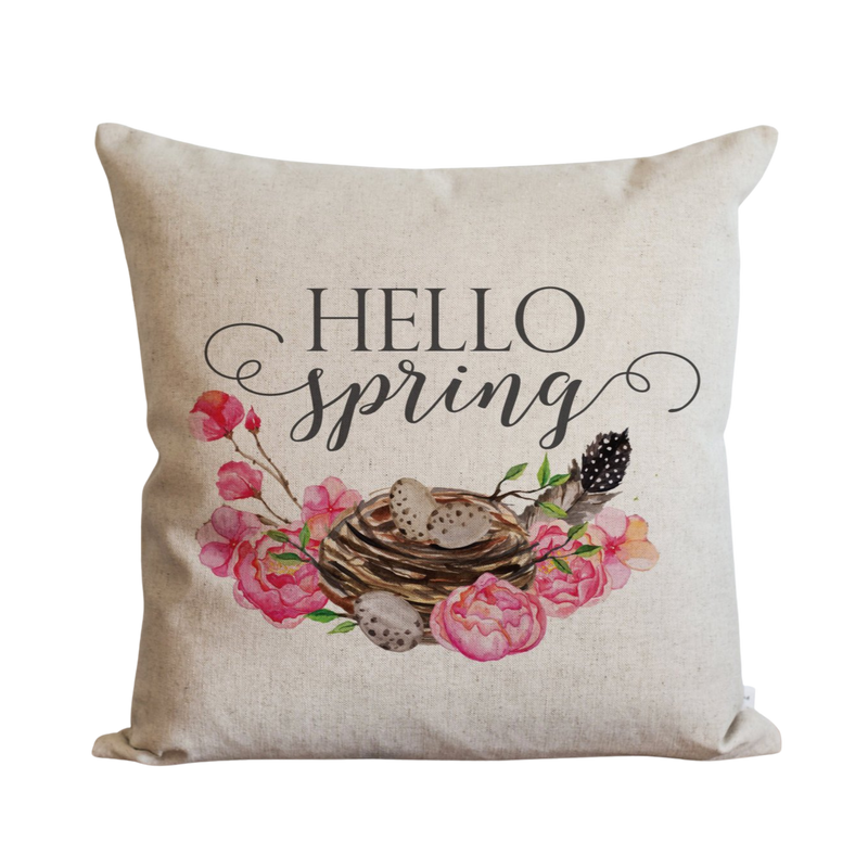 Hello Spring Pillow Cover.