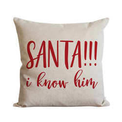 Santa!! I Know Him_Color Pillow Cover.