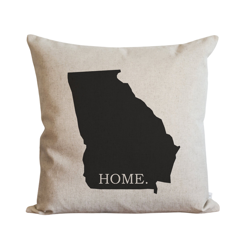 Custom Home State Silhouette Pillow Cover.