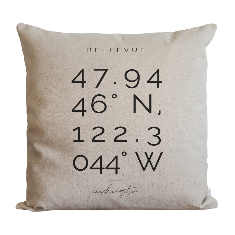 Custom City State Location Pillow Cover