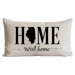 a pillow that says home sweet home