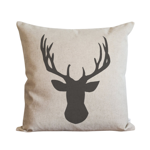 Deer Head Pillow Cover.