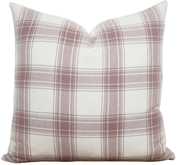 Pink Plaid Pillow Cover | Halsey