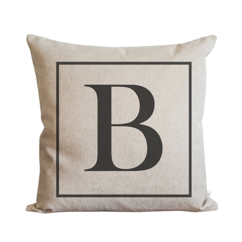 Square Monogram Pillow Cover.