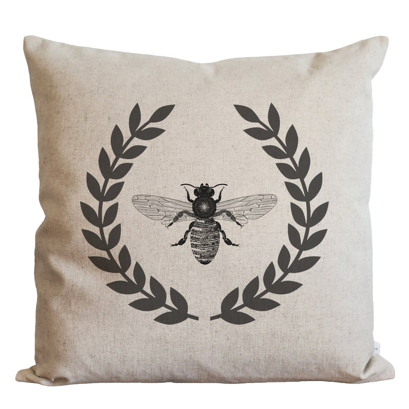 Bee Wreath Pillow Cover