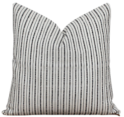 Black Pin Stripe Pillow Cover | Farren