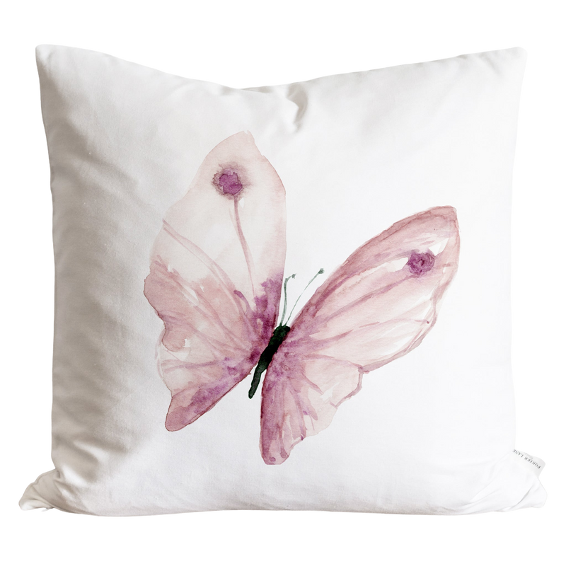 Butterfly Pink Pillow Cover
