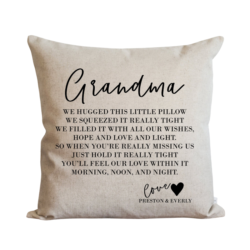 Custom Grandma {or anyone} Pillow Cover | You choose the names to personalize.