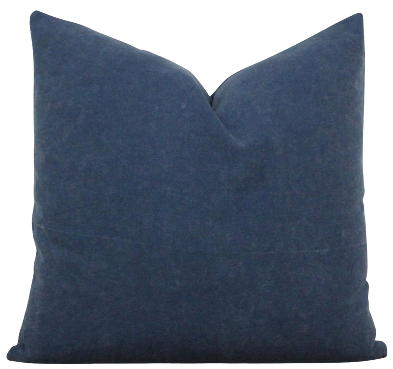 Dark Blue Pillow Cover Parker Indigo Porter Lane Home