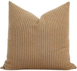Pin Stripe Cognac Pillow Cover | Carlton