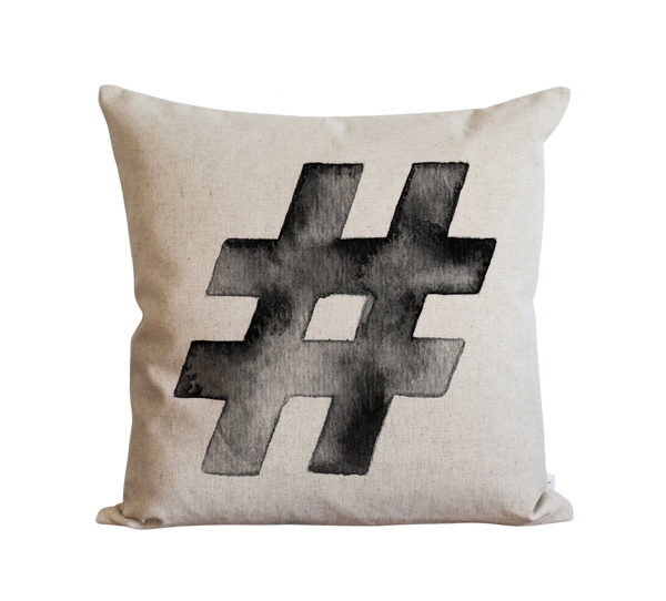 Hashtag Pillow Cover.