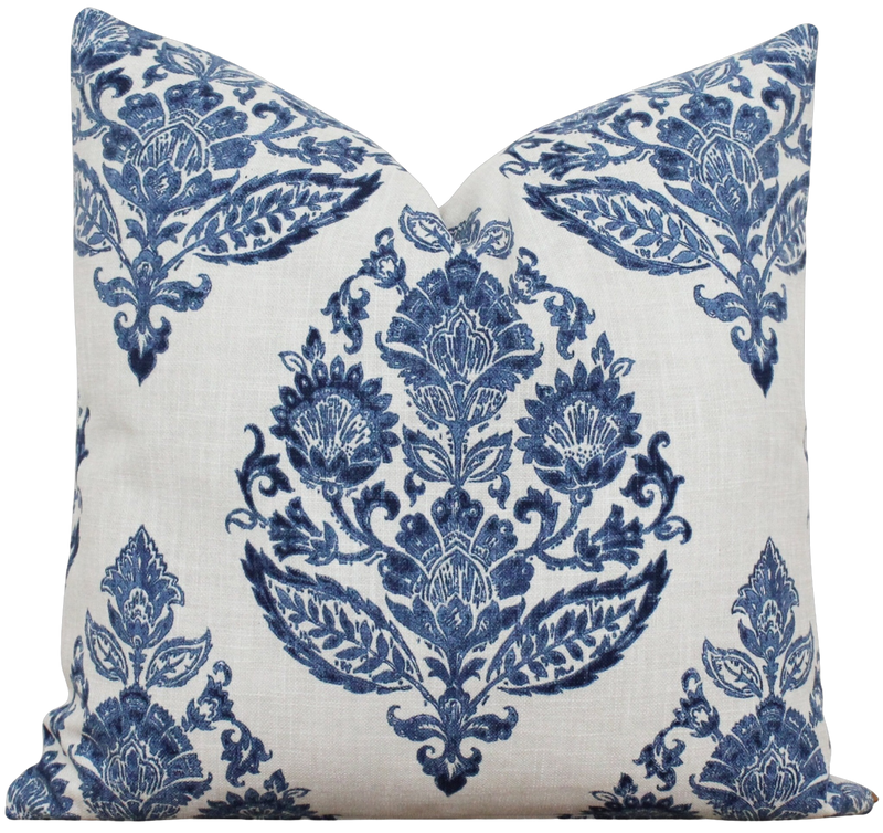 Blue Floral Pillow Cover | Maddie