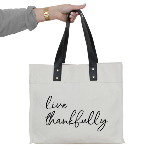 Live Thankfully Market Tote