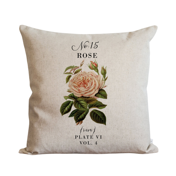 Botanical Rose {Style 1} Pillow Cover.