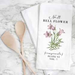 Botanical Bell Flower Tea Towel