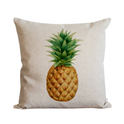 Watercolor Pineapple Pillow Cover.