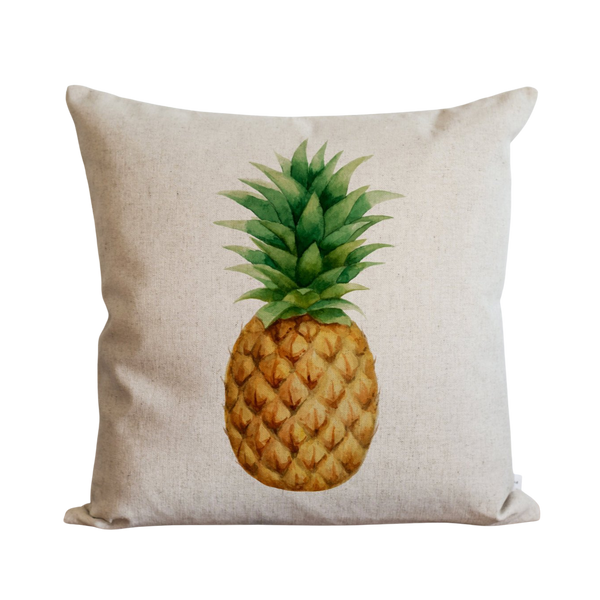 Watercolor Pineapple Pillow Cover.