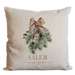 Custom Christmas Floral Pillow Cover
