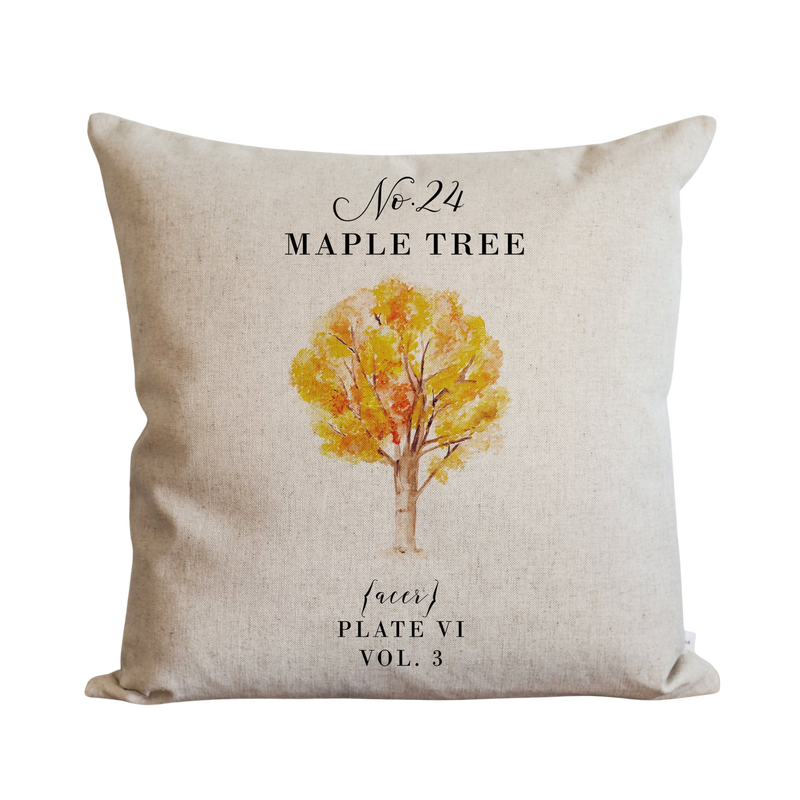 Botanical Maple Tree Pillow Cover