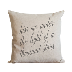Kiss Me Under The Light Of A Thousand Stars Pillow Cover.