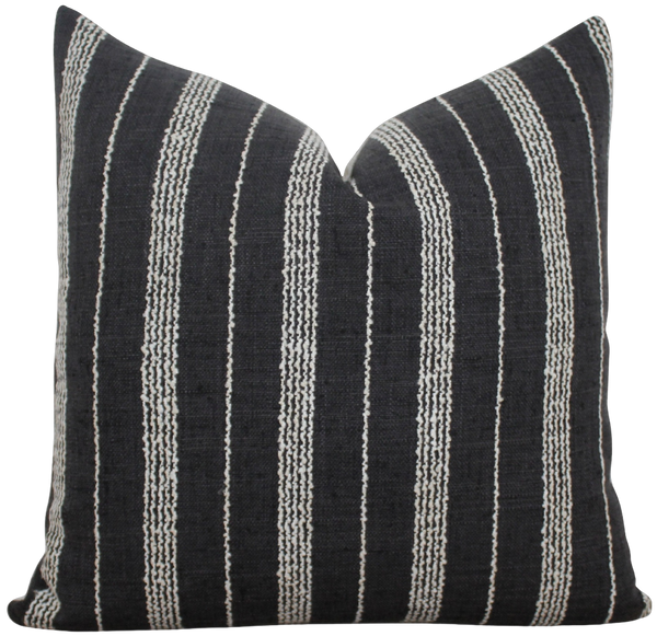 Black Stripe Pillow Cover | Boston