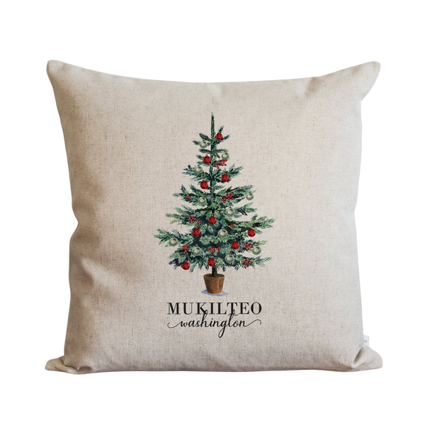 Christmas Tree Custom Pillow Cover.
