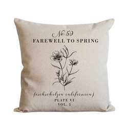 Botanical Farewell To Spring Pillow Cover.