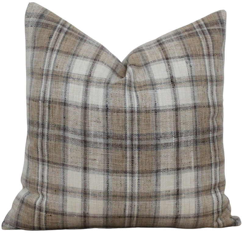Plaid throw online pillow covers