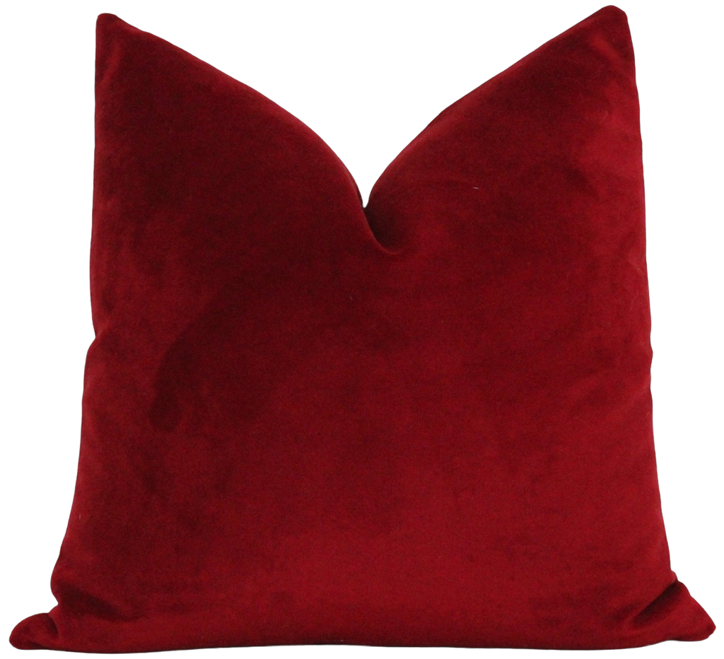 Red Velvet Pillow Cover Ruby