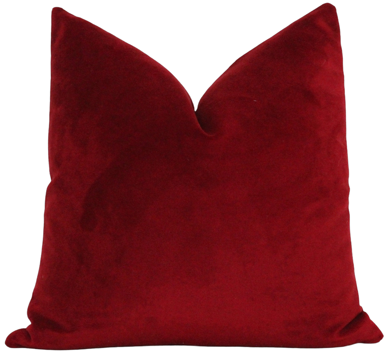 Red Velvet Pillow Cover | Ruby